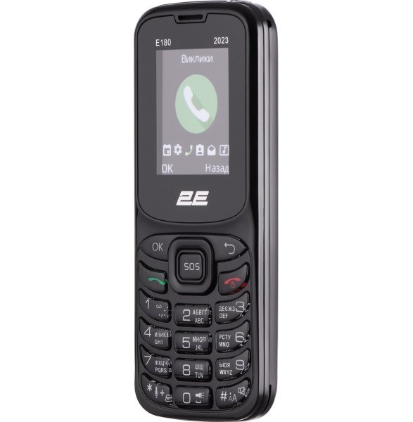 Мобiльний телефон 2E E180 2023 Dual Sim Black (688130251044)